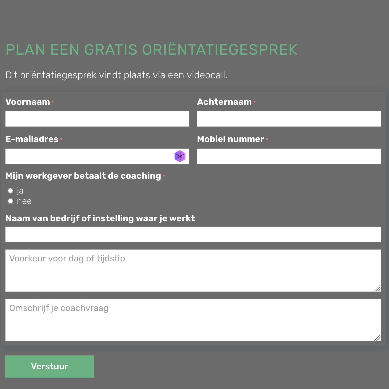 Plan een oriëntatiegesprek